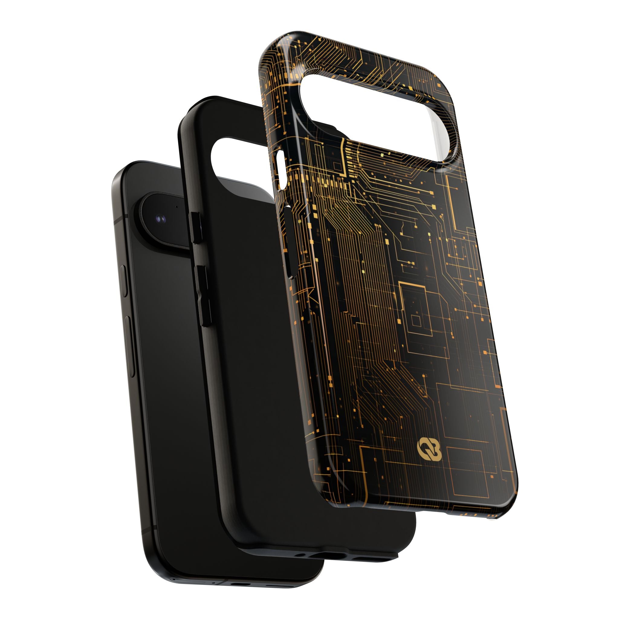 Gold Tough Phone Case for Google Pixel - Amber Core Mainframe