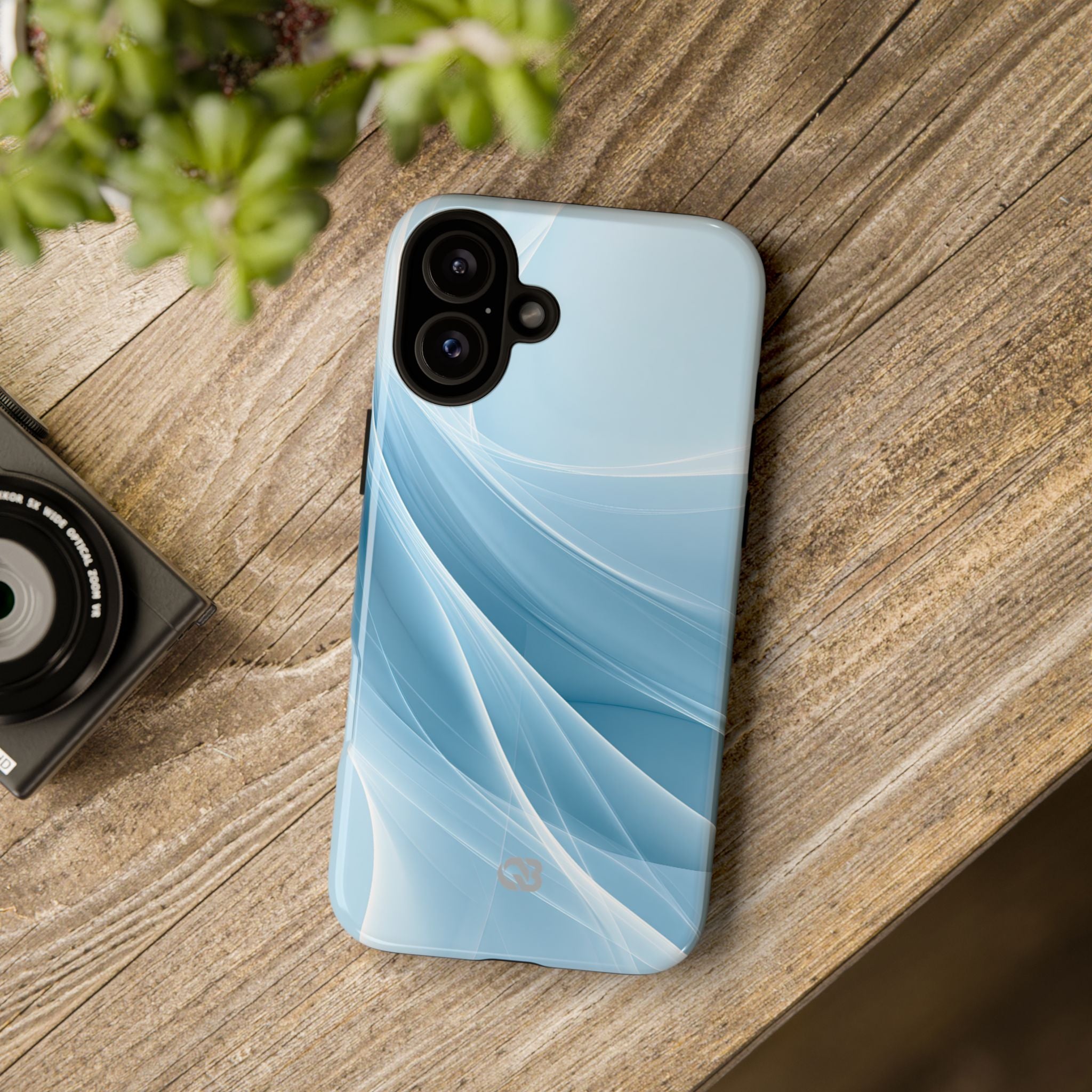 Blue Tough Phone Case for iPhone - Arctic Silk Drift
