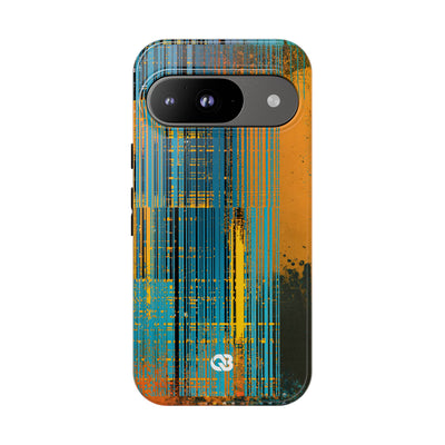 Cyber Glitch Stream · Tough Phone Case for Pixel ·  Teal