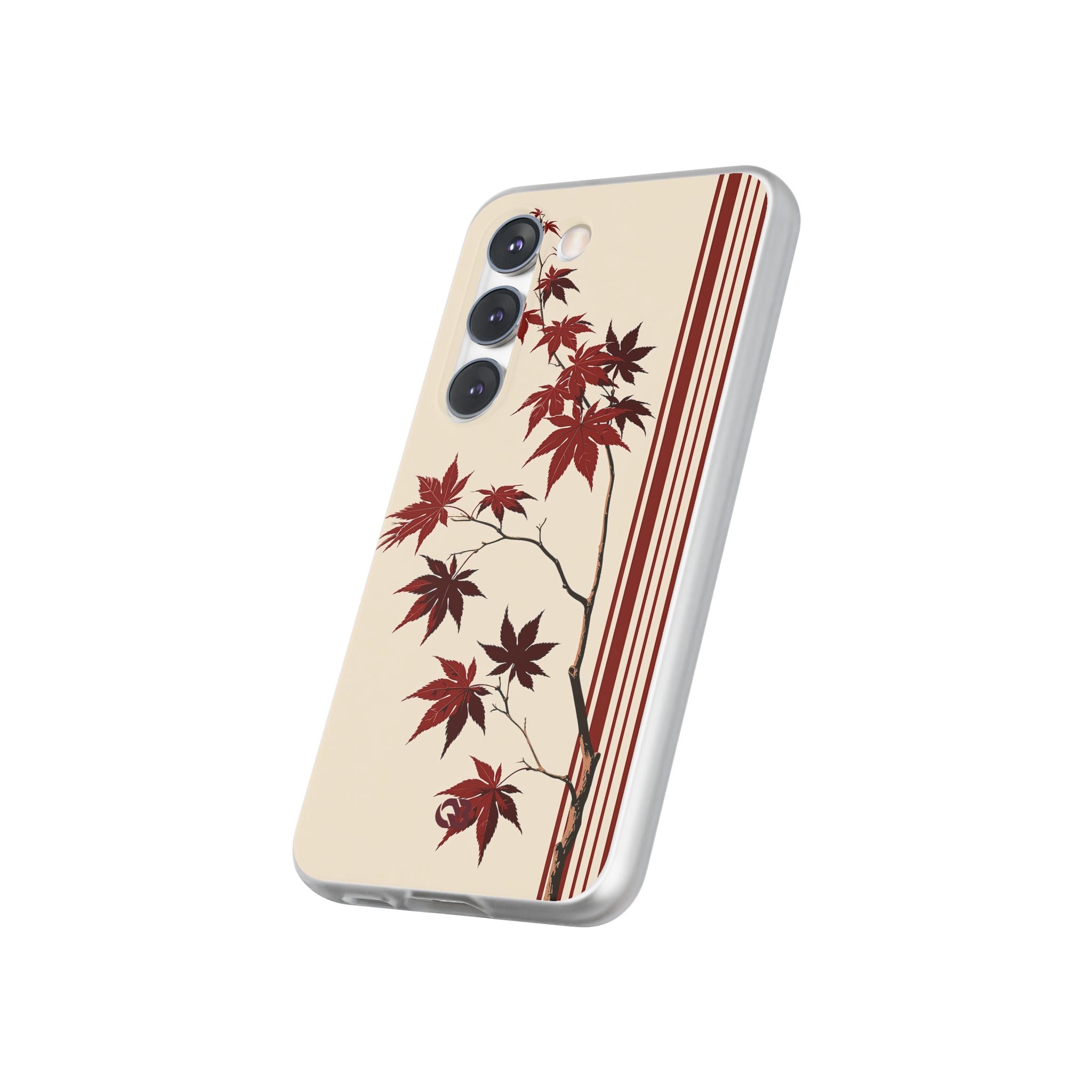 Red Lite Phone Case for Samsung - Crimson Momiji Stripe