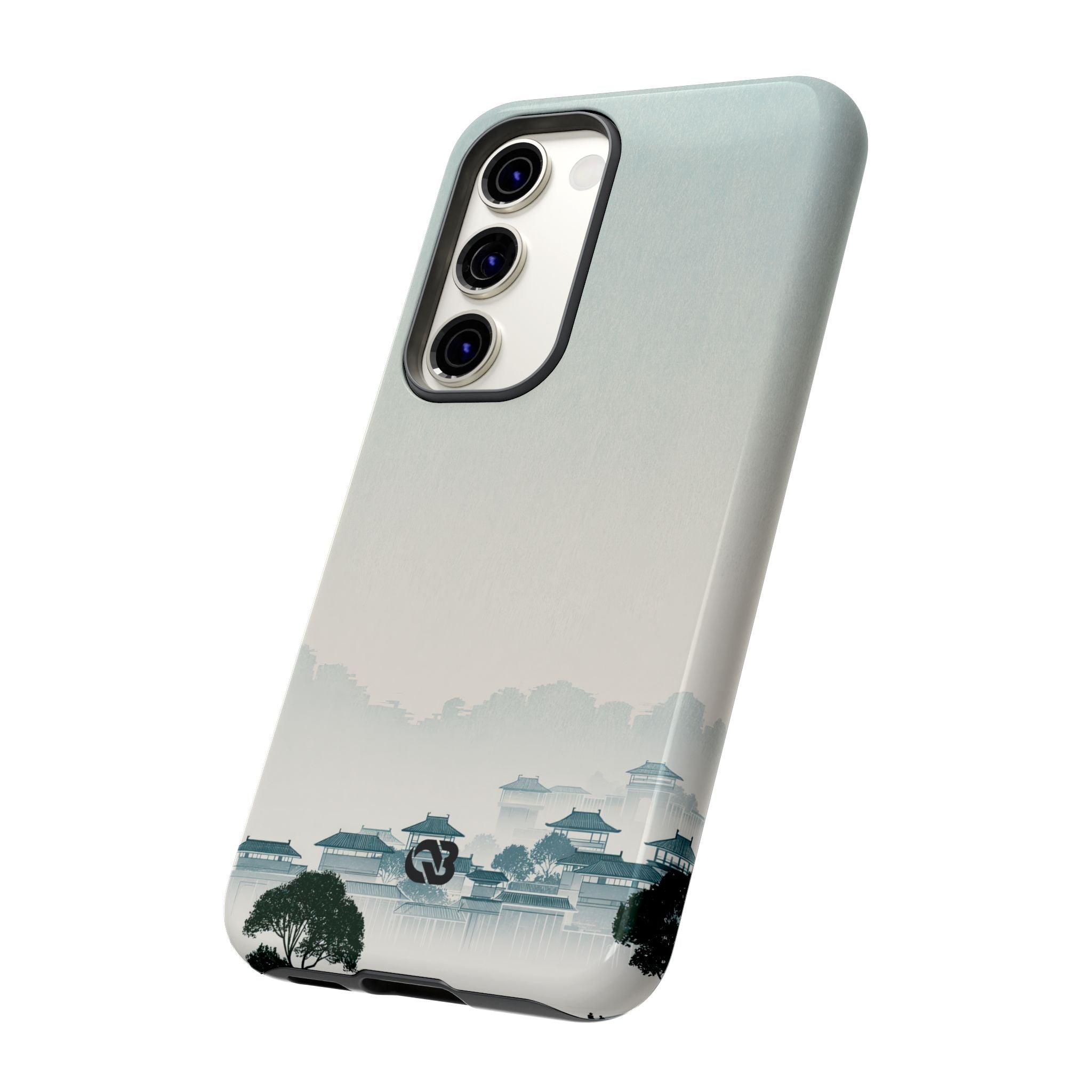 Blue Tough Phone Case for Samsung - Mist Valley Pagoda