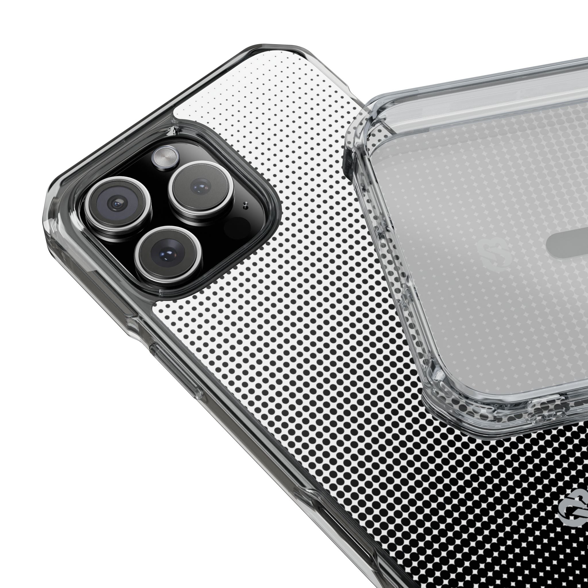 Black Impact MagSafe Phone Case for iPhone - Obsidian Halftone Flux