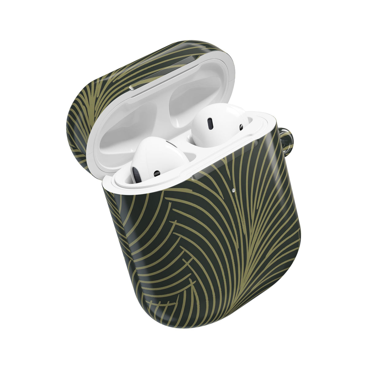 Midnight Palm Frond · Hard Case for AirPods & AirPods Pro · Green