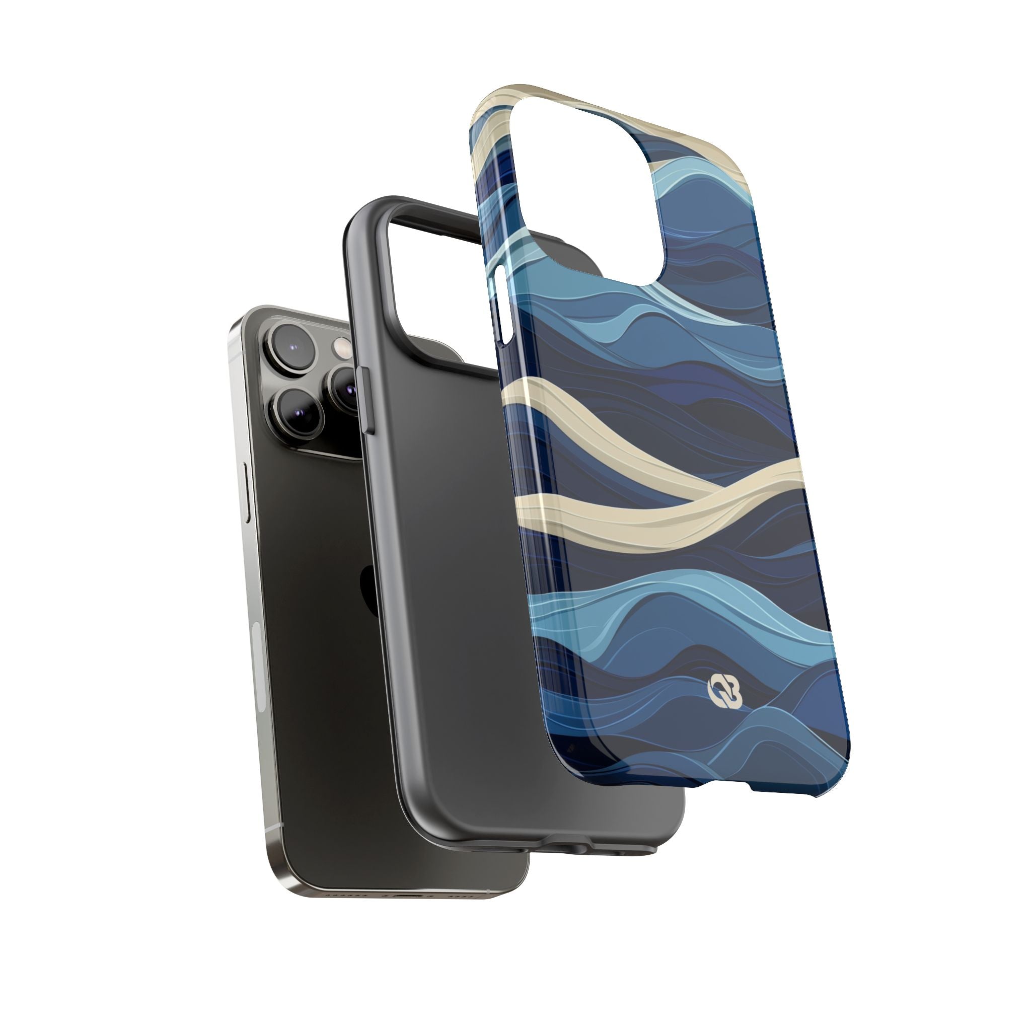 Cobalt Coast Layers · Tough Phone Case for iPhone