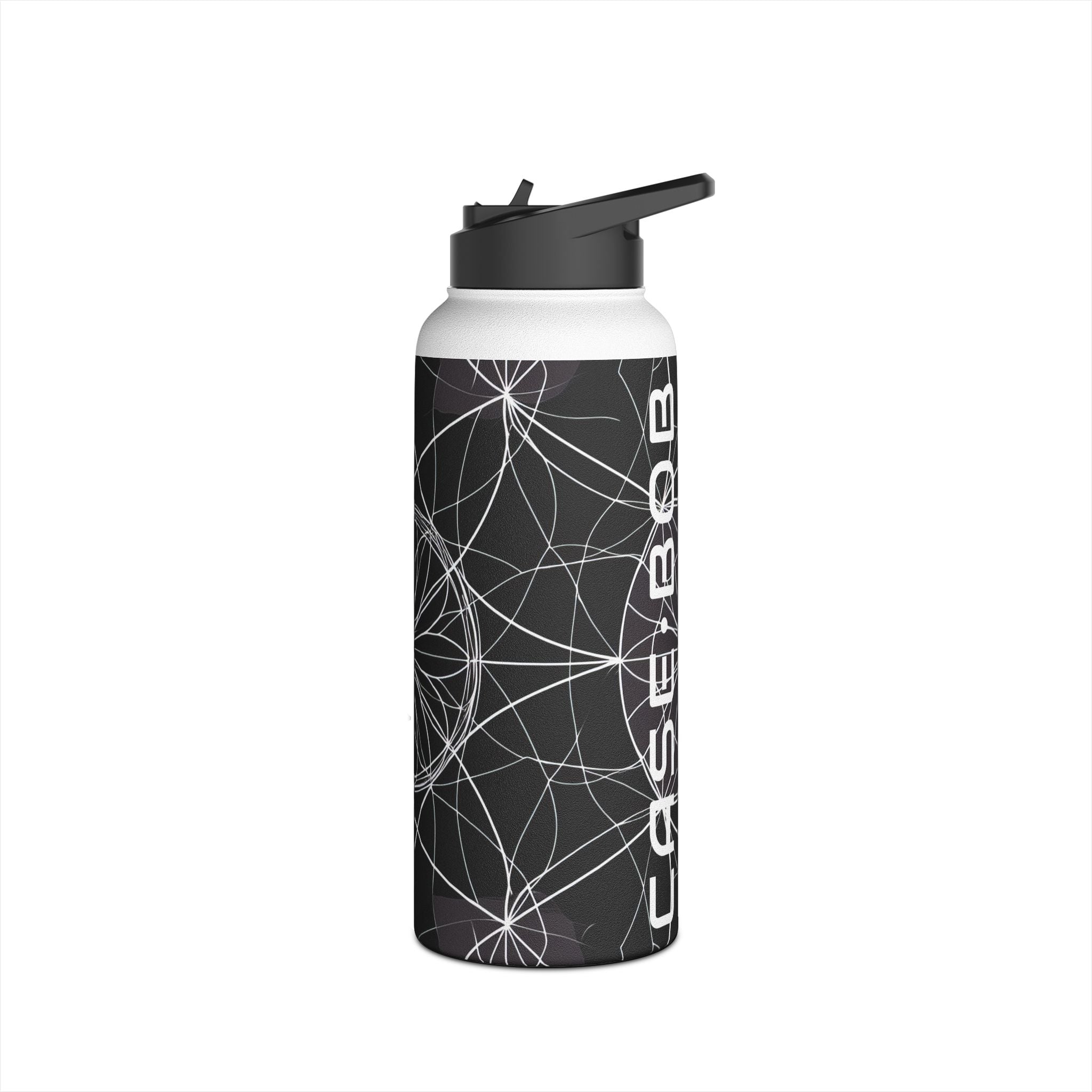 White Mandala Radiance - Stainless Steel Water Bottle