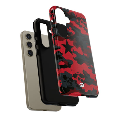 Crimson Skull Camo · Tough Phone Case for Samsung · Red