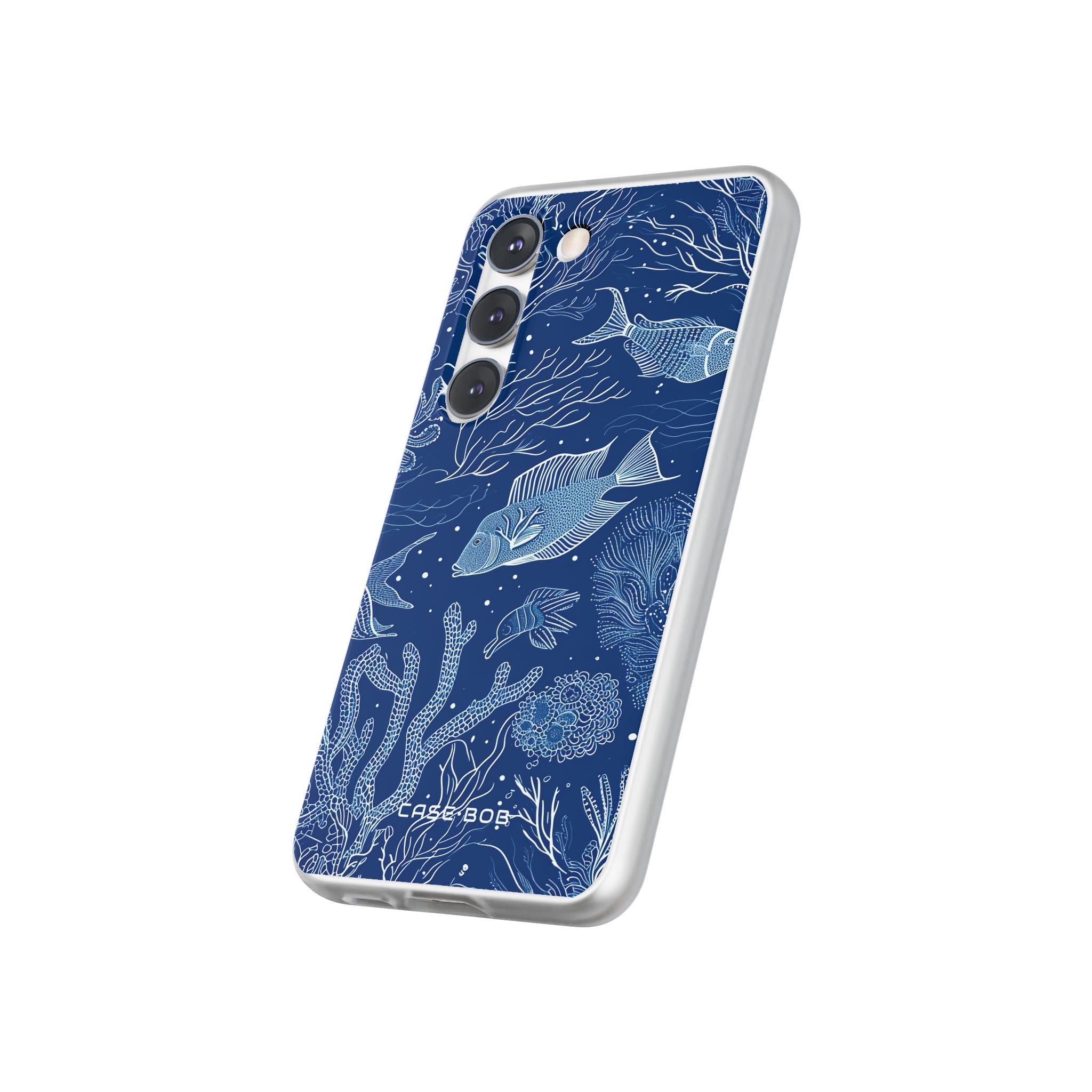 Navy Scale Reef Samsung S23 Case - Soft