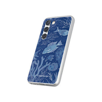 Navy Scale Reef Samsung S23 Case - Soft