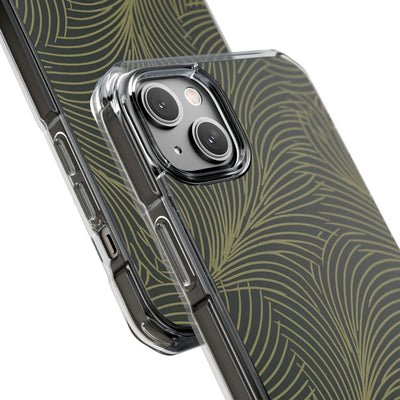 Green Impact MagSafe Phone Case for iPhone - Dark Olive Plume