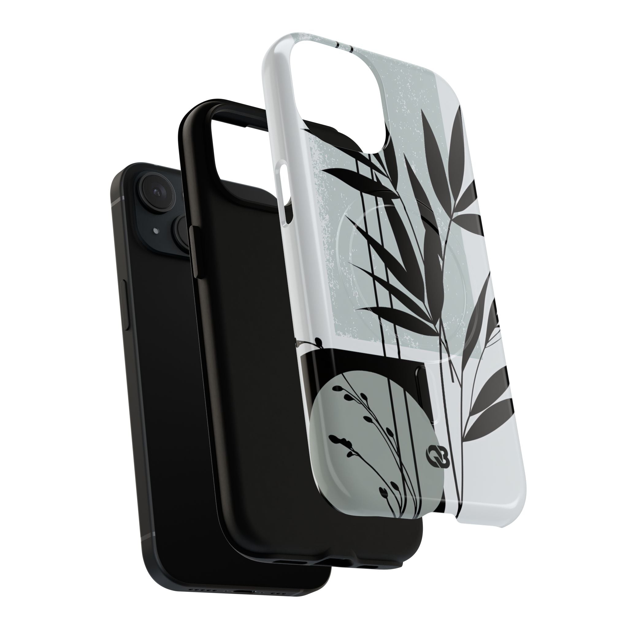 Grey Tough 2.0 Magsafe Phone Case for iPhone - Sage Bamboo Noir