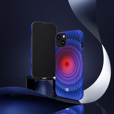 Radial Spectrum Bloom · Tough Phone Case for iPhone · Blue