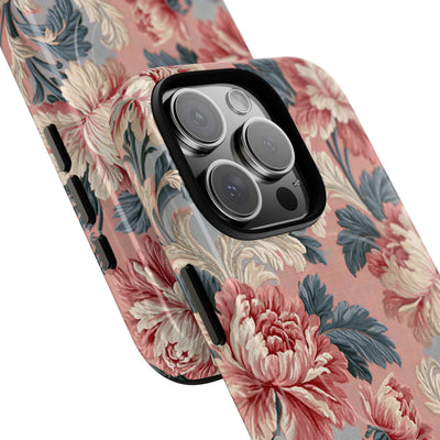 Blush Peony Jacquard · Tough 2.0 Magnetic Phone Case for iPhone · Pink