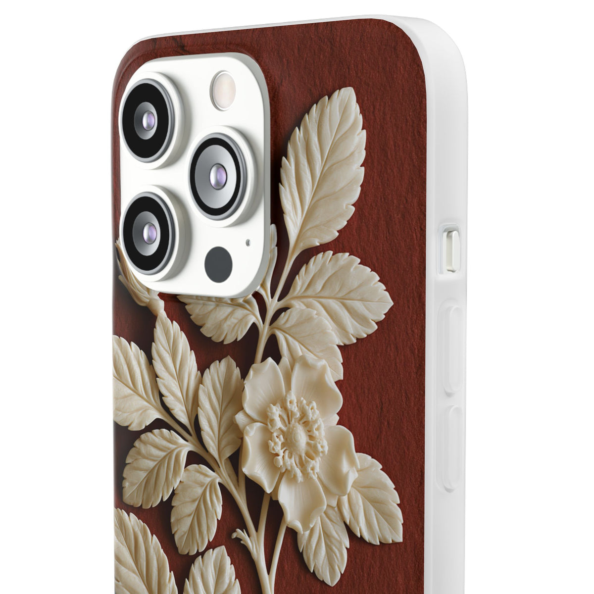 Ivory Wild Rose · Lite Phone Case for iPhone ·  Red