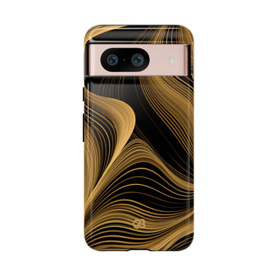 Gold Tough Phone Case for Google Pixel - Molten Copper Strands