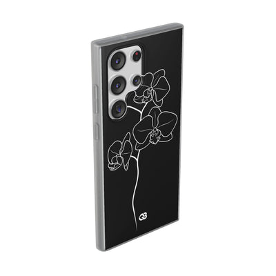 Black Lite Phone Case for Samsung - Noir Alabaster Orchid