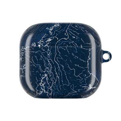 Nordic Contour Chart · Hard Case for AirPods & AirPods Pro · Blue