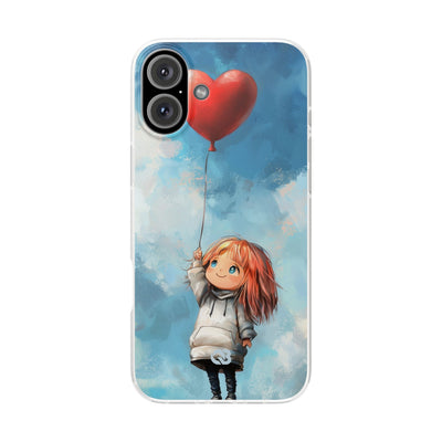 Crimson Heart Sky · Soft Coque de téléphone pour iPhone