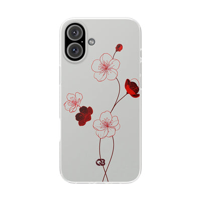 Red Lite Phone Case for iPhone - Kyoto Ember Bloom