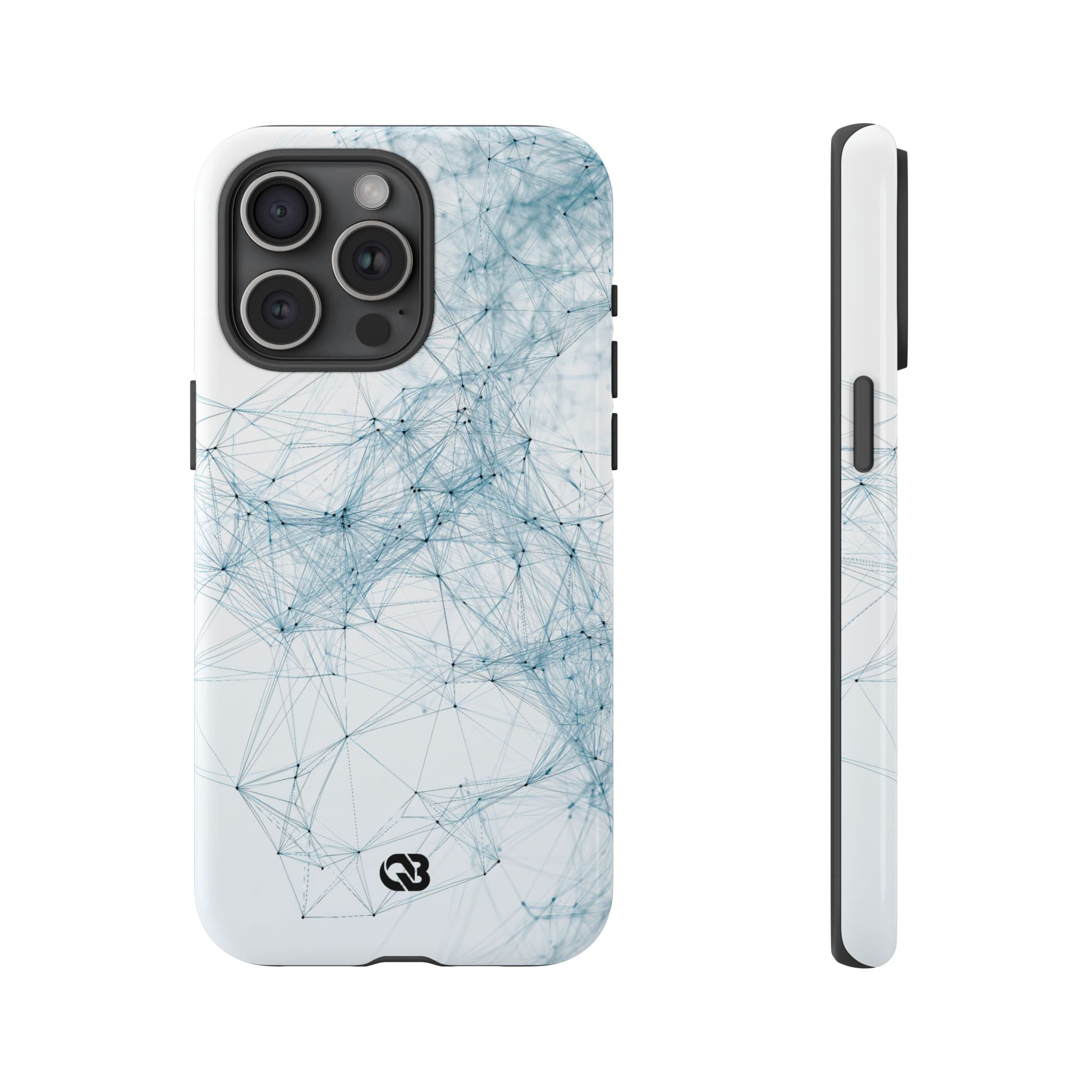 Blue Tough Phone Case for iPhone - Glacial Neural Web