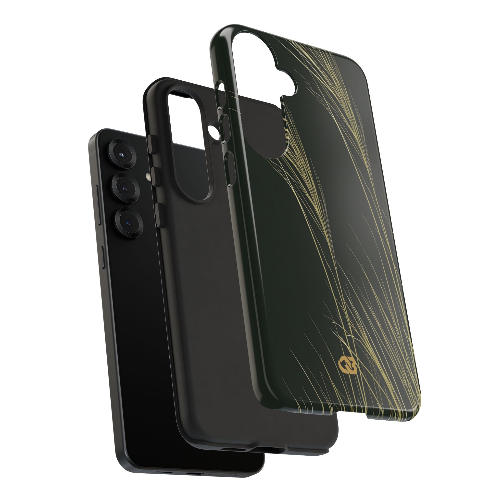 Green Tough Phone Case for Samsung - Midnight Gilded Grass