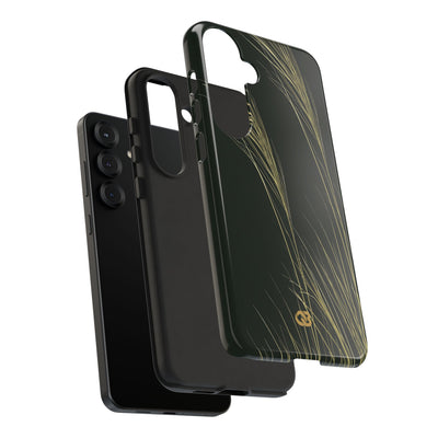 Green Tough Phone Case for Samsung - Midnight Gilded Grass