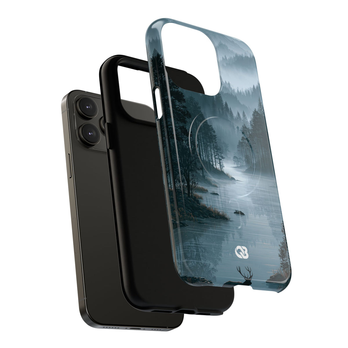 Silent Nordic Fjord · Tough 2.0 Magnetic Phone Case for iPhone · Blue