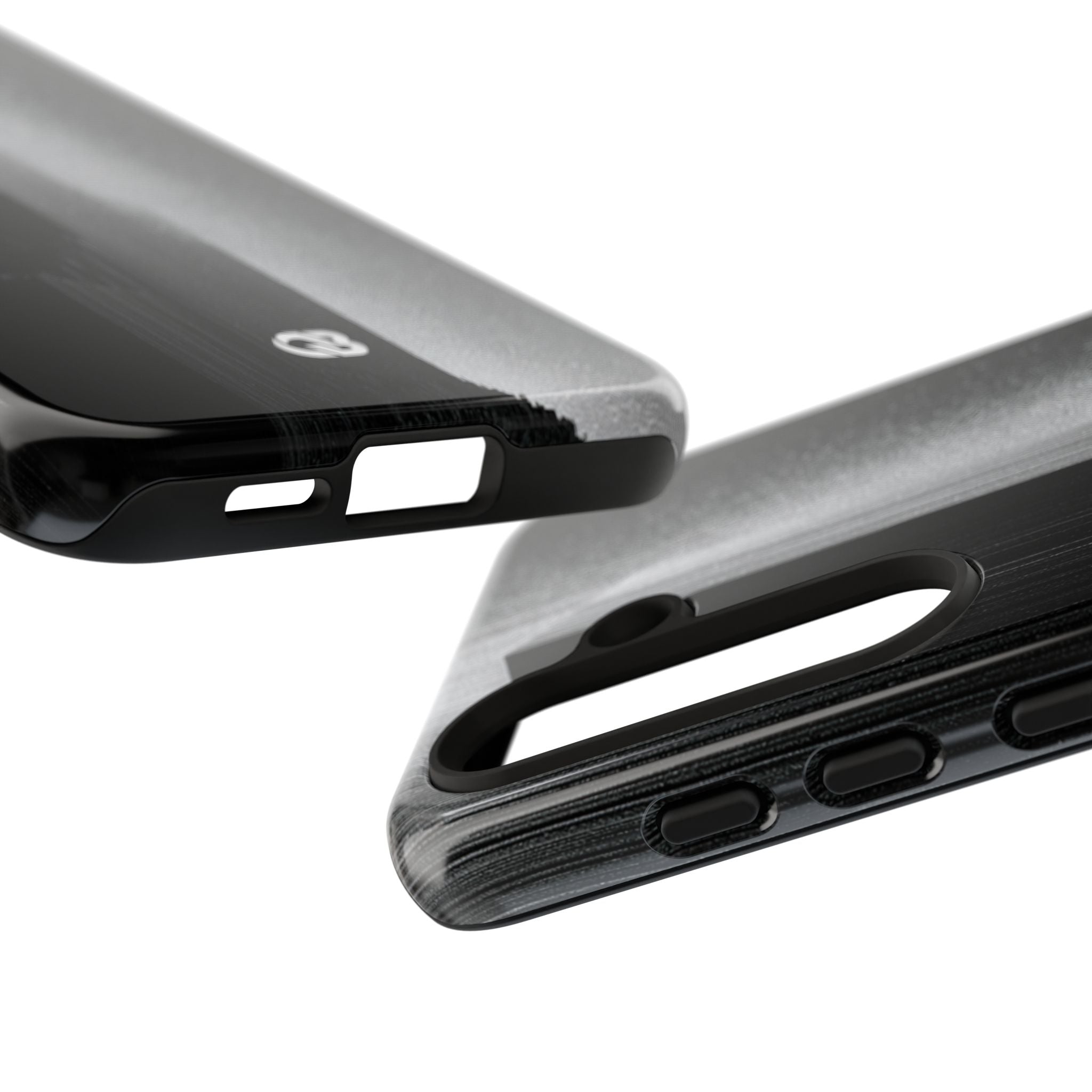 Black Tough Phone Case for Samsung - Brutalist Pixel Monolith