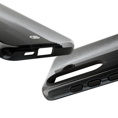 Black Tough Phone Case for Samsung - Brutalist Pixel Monolith