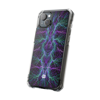 Electric Plasma Arbor · Clear Impact Magnetic Phone Case for iPhone · Purple