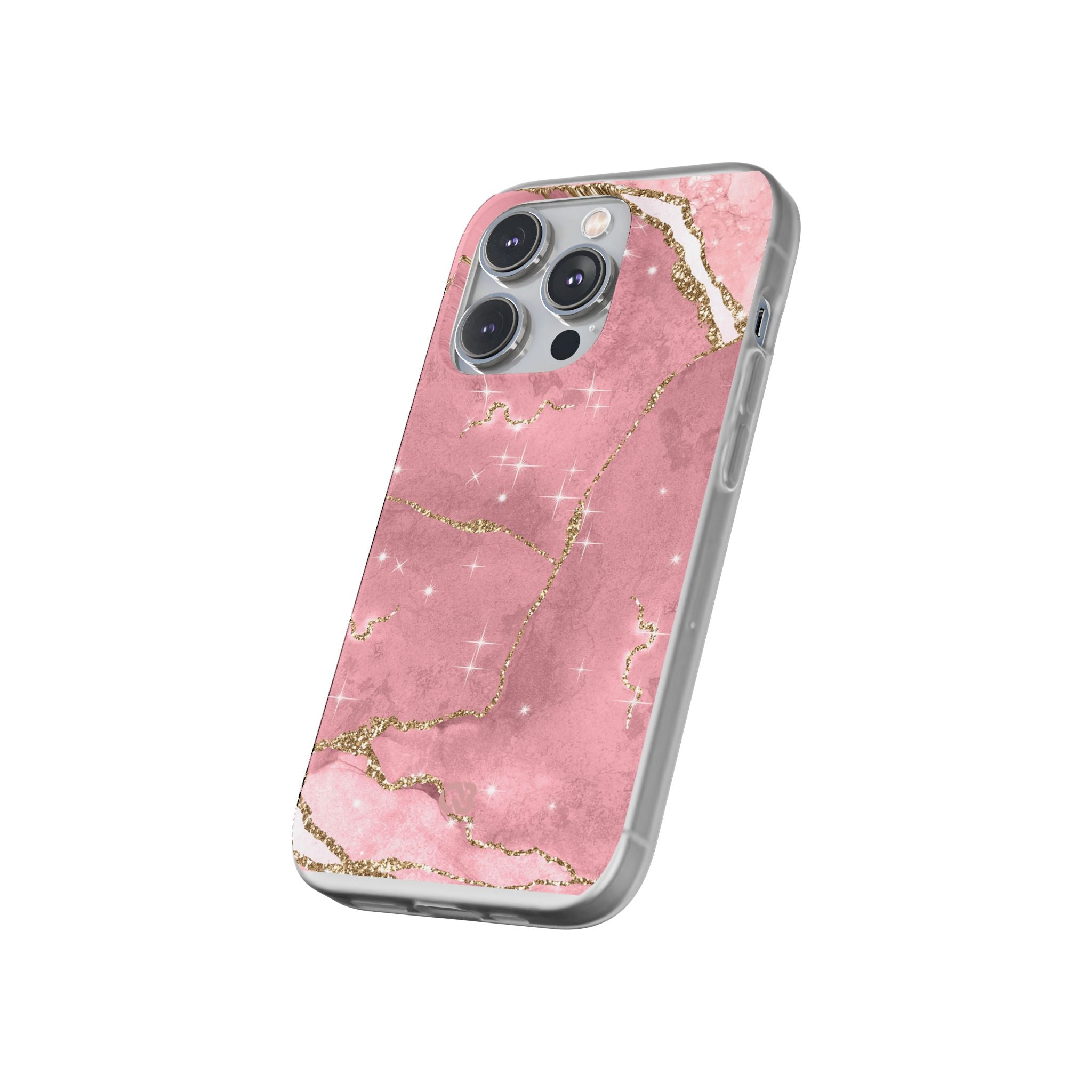 Rose Sparkle Marble · Soft Coque de téléphone pour iPhone