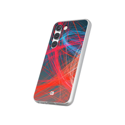 Neon Fiber Stream · Lite Phone Case for Samsung · Red