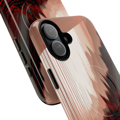 Red Tough 2.0 Magsafe Phone Case for iPhone - Crimson Pulse Horizon