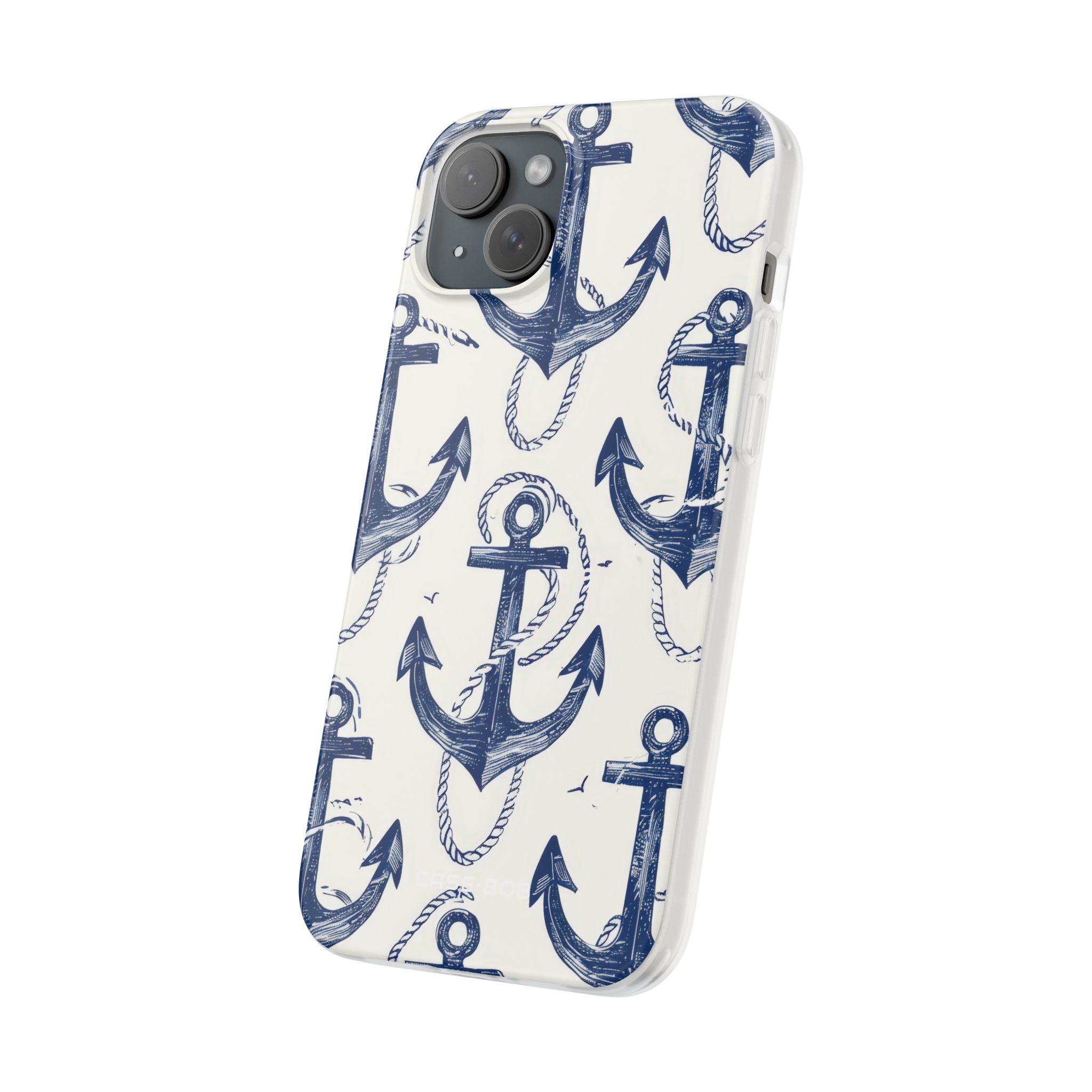 Marineanker Loop iPhone 15 Plus Cover - Blød
