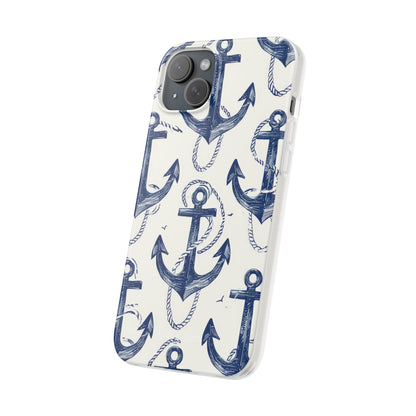 Marineanker Loop iPhone 15 Plus Cover - Blød