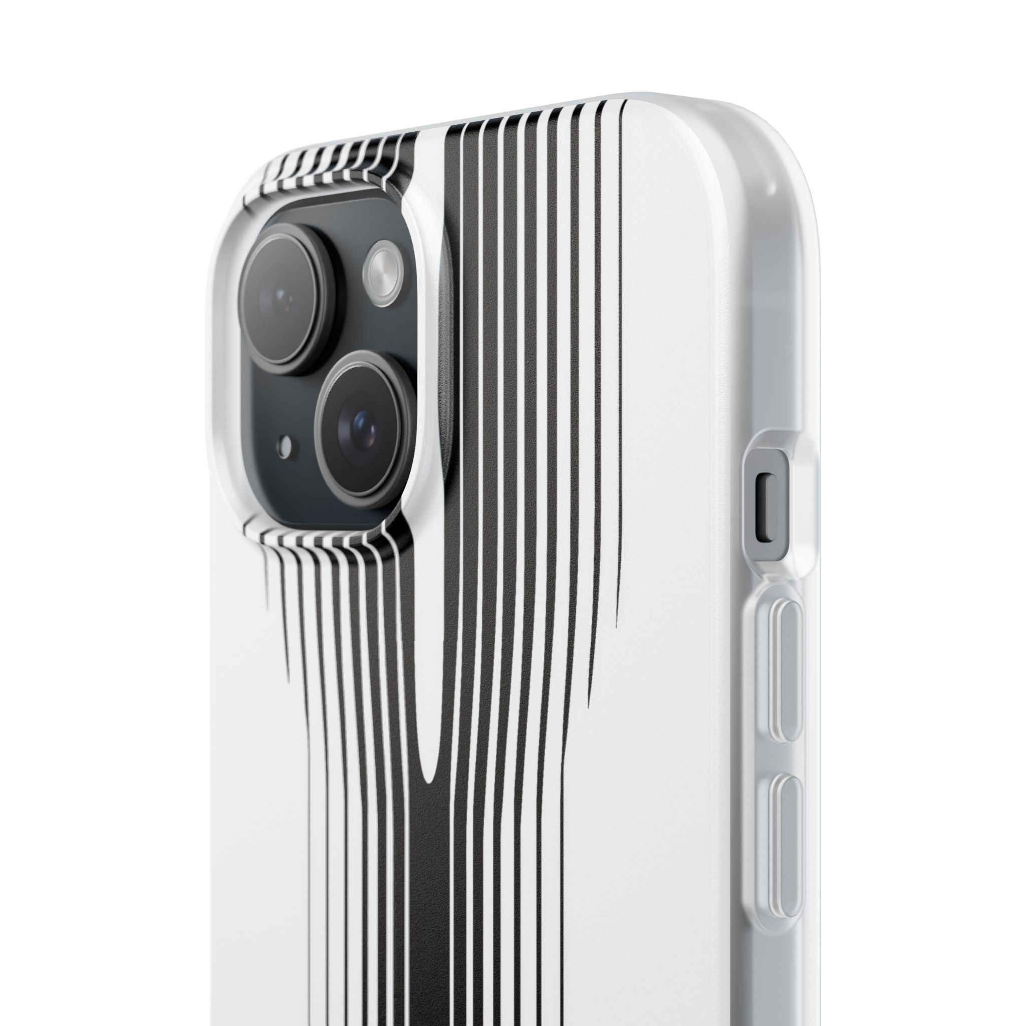 White Lite Phone Case for iPhone - Kinetic Mono Distortion
