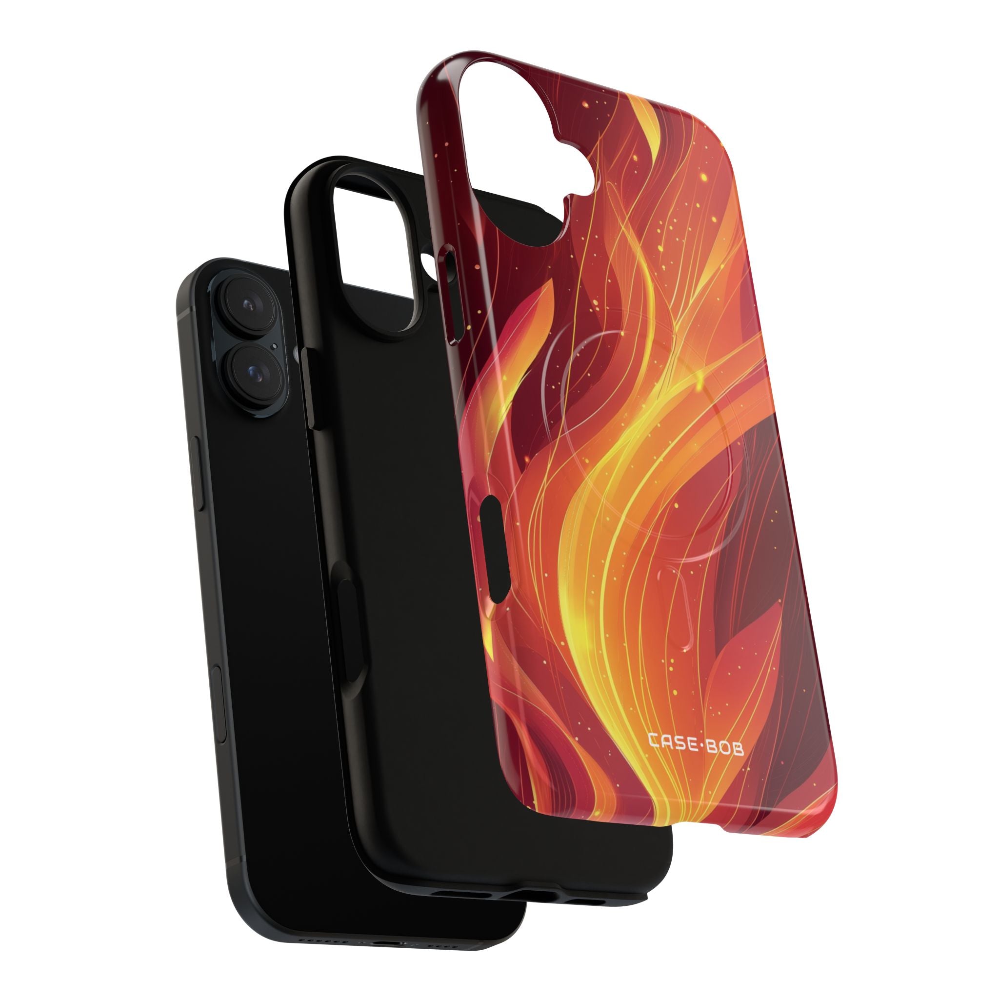Flaming Flow iPhone 16 Plus Case - Tough+ - CASE•BOB