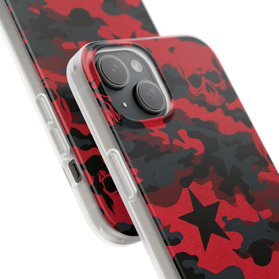 Crimson Skull Camo · Lite Phone Case for iPhone ·  Red