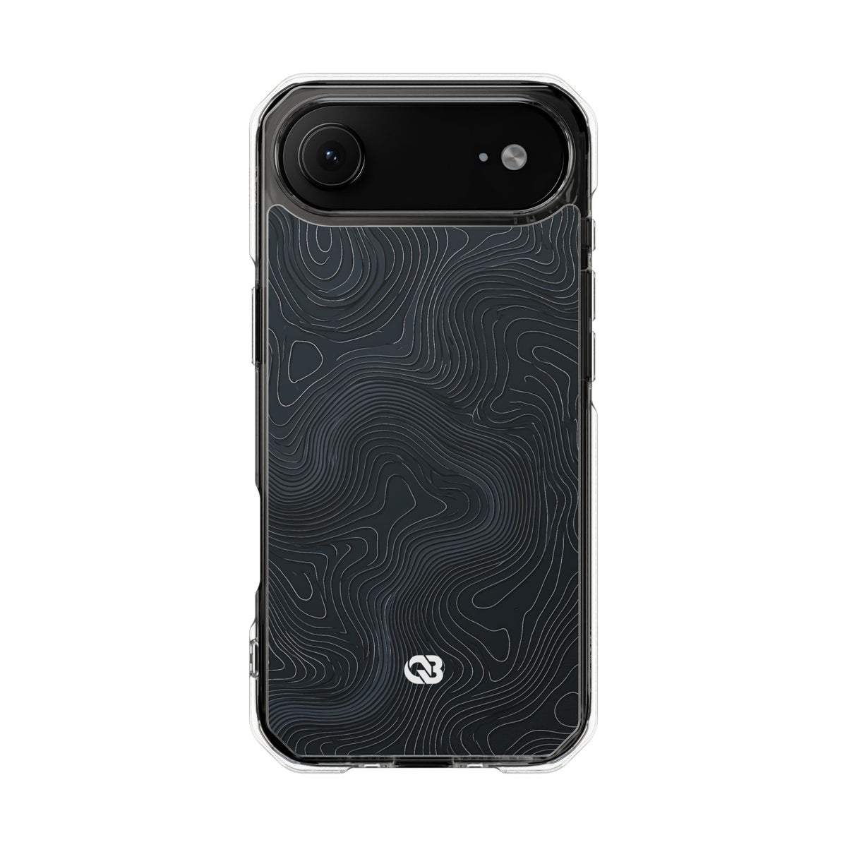 Obsidian Elevation · Clear Impact Magnetic Phone Case for iPhone ·  Black