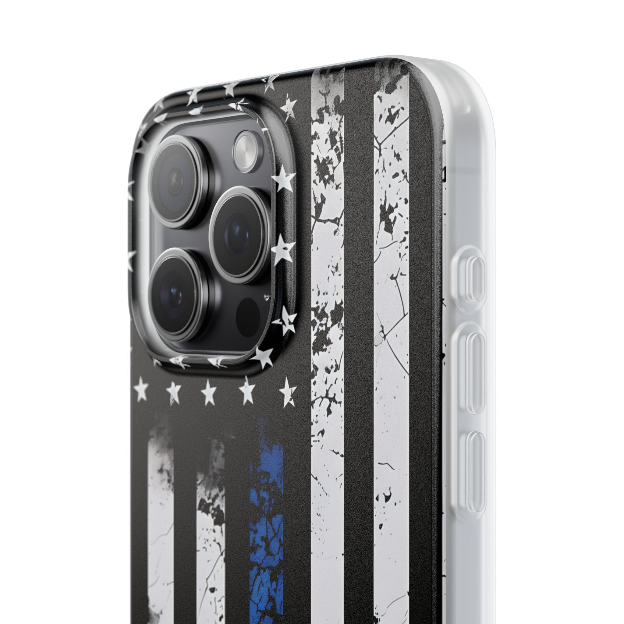 Gritty Cobalt Flag · Soft Phone Case for iPhone