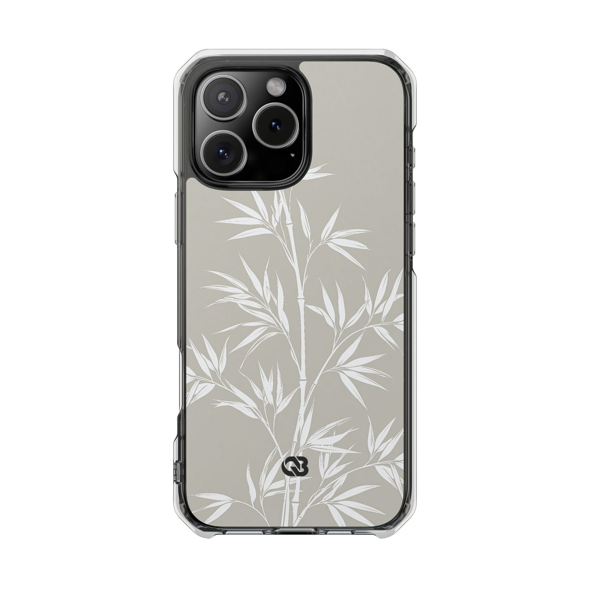 Serene Bamboo · Clear Impact Magnetic Phone Case for iPhone ·  Beige