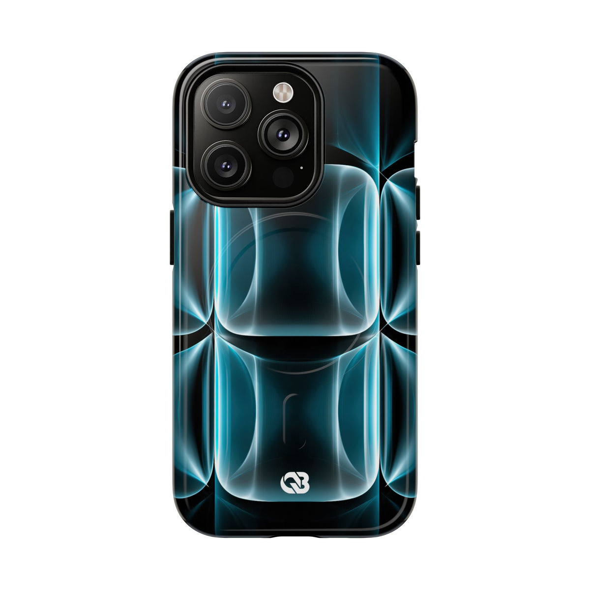 Translucent Cyber Grid · Tough 2.0 Magnetic Phone Case for iPhone · Teal