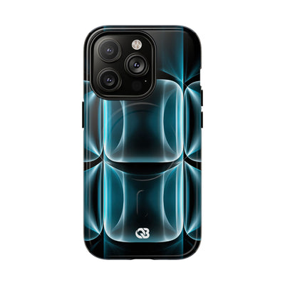 Translucent Cyber Grid · Tough 2.0 Magnetic Phone Case for iPhone · Teal