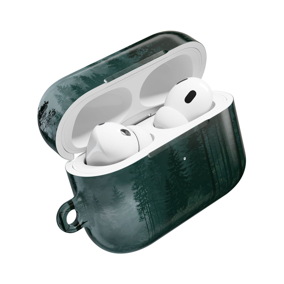 Misty Pine Reflections · Hard Case for AirPods & AirPods Pro · Green