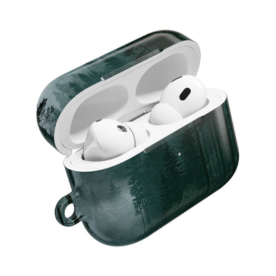 Misty Pine Reflections · Hard Case for AirPods & AirPods Pro · Green