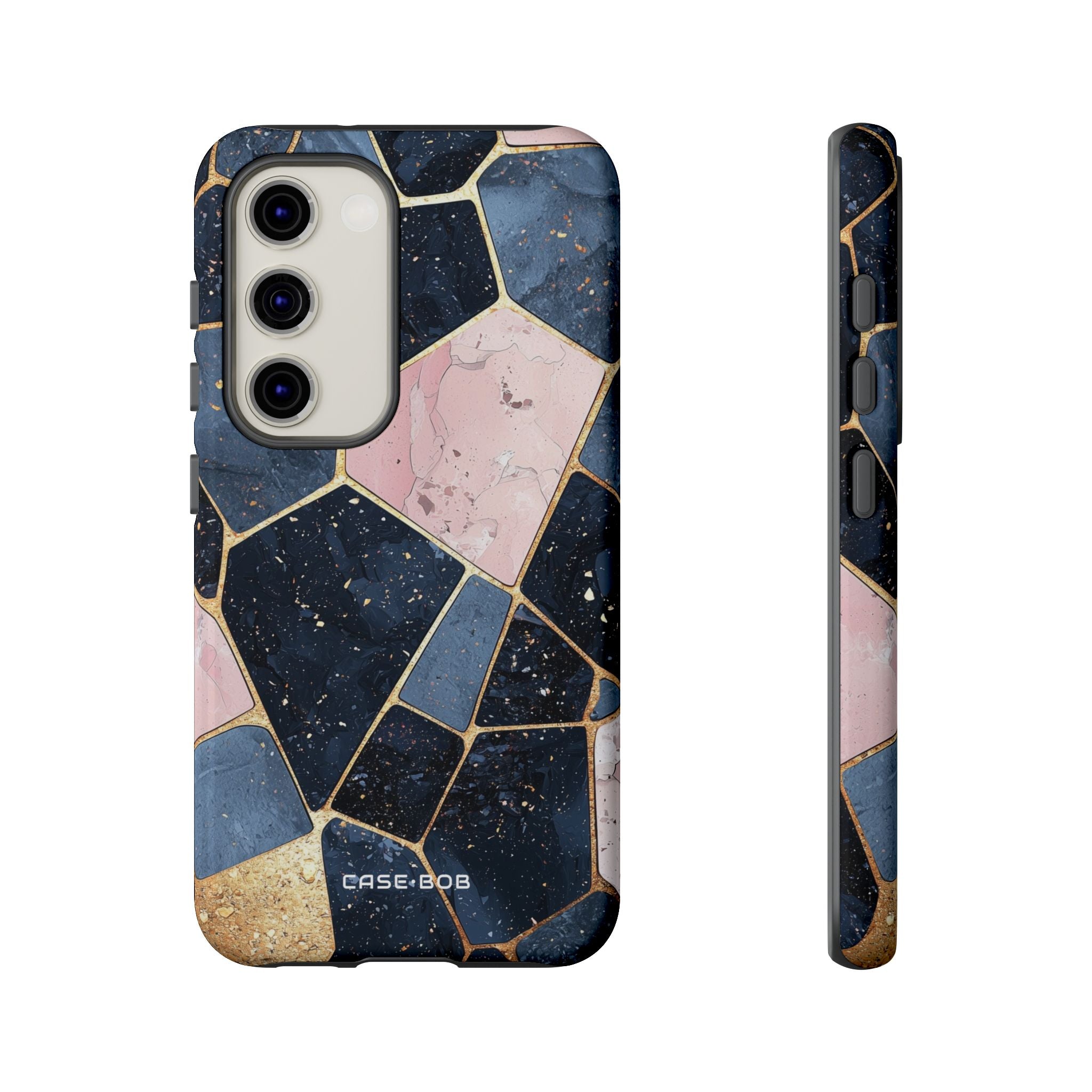 Kultainen mosaiikki Samsung S23 -kova suojakotelo