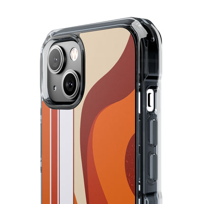 Orange Impact MagSafe Phone Case for iPhone - Terracotta Metro Line