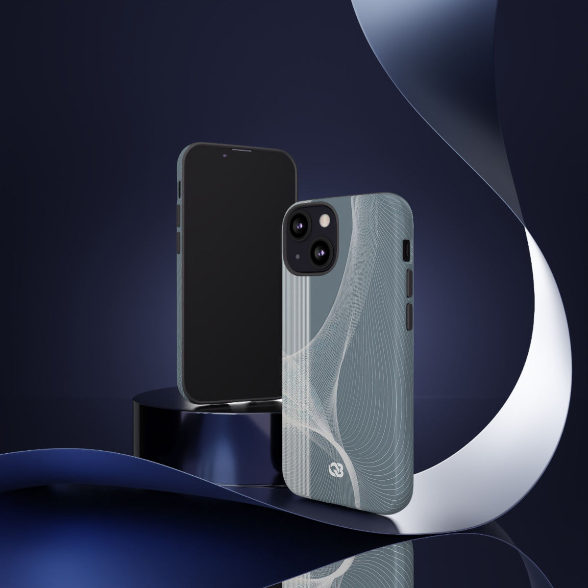 Slate Contour Drift · Tough Phone Case for iPhone · Grey