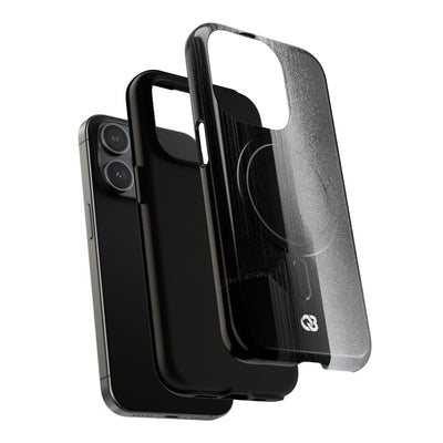 Black Tough 2.0 Magsafe Phone Case for iPhone - Brutalist Pixel Monolith