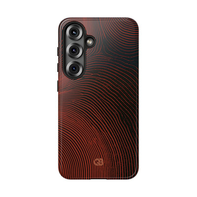 Red Tough Phone Case for Samsung - Terracotta Nerve Map
