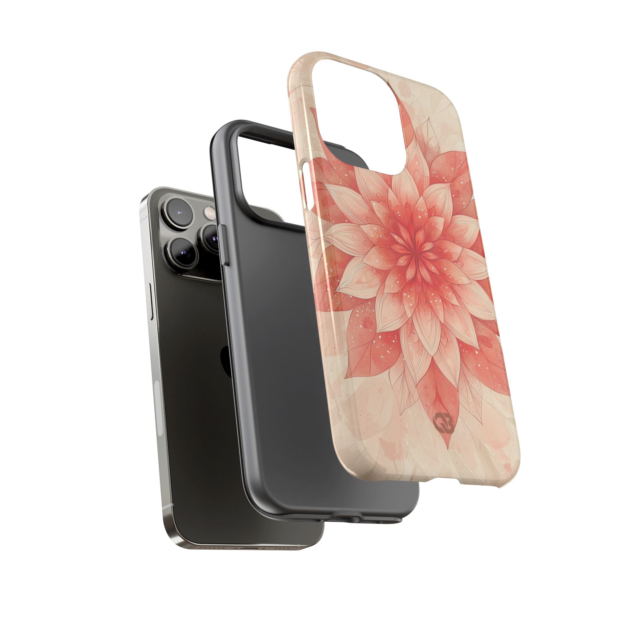 Coral Layered Bloom · Tough Coque de téléphone pour iPhone